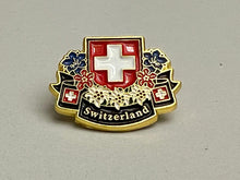 Lade das Bild in den Galerie-Viewer, Pin Switzerland Wappen mit Blumen
