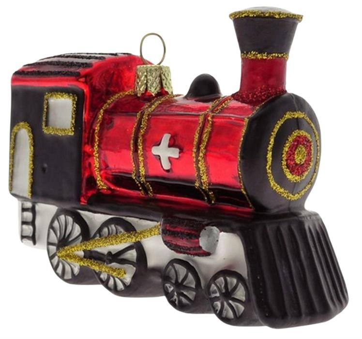 Christmas "ball" locomotive red