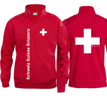 Carica l&#39;immagine nel visualizzatore di Gallery, Jacke mit Schweizerkreuz und Text Schweiz Suisse Svizzera
