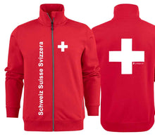 Carica l&#39;immagine nel visualizzatore di Gallery, Jacke mit Schweizerkreuz und Text Schweiz Suisse Svizzera
