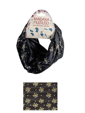 Bandana multi-usages Edelweiss noir