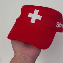 Load and play video in Gallery viewer, Military cap Swiss cross
