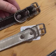 Carica e avvia il video nel visualizzatore di galleria, Hundehalsband Kuhfell Swiss Made
